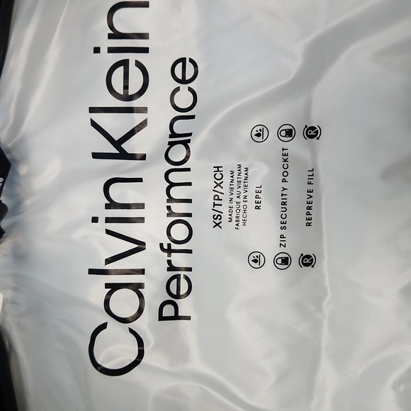 Calvin Klein Performance, Hooded Packable Puffer Coat, Reflective White, Size XS - Picture 9 of 10